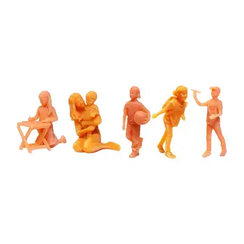 1/64 méretarányú dioráma figura, miniatűr jelenet festetlen fotókellékek, karakter emberek modell vonatokhoz Babaház dekoráció