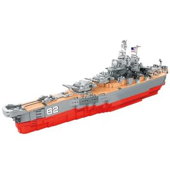 WW2 Military Series 1:300 Iowa osztályú csatahajó Classic Collection modell építőelemek Kockák Játékok Ajándékok