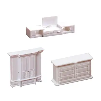 Babaház bútorok Reális miniatűr éjjeliszekrény Mini bútor modell fotókellékekhez DIY jelenet dísz Dioráma elrendezés