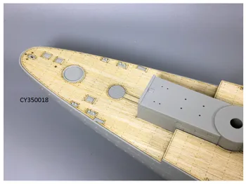 1/350 méretarányos fa fedélzet HobbyBoss számára 86506 Dunkerque csatahajó modellkészlet CY350018 összeszereléshez