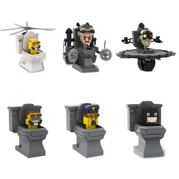 Új verzió Skibiled WC-vel ellátott építőkockák Játékok Repülő Buzzsaw Titán modell Filmszerepek Játékok gyermekek születésnapi ajándékaihoz