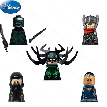 Disney Marvel blokkok Hela Berserker Valkyrja Mandarin Thor építőkockák Összeállított mini figurák Kirakós játékok gyerekeknek Ajándékok