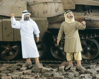 Festetlen készlet 1/35 Arab utcai civil férfiak Tiltakozó katonák alakja Történelmi figura Gyanta Kit modell