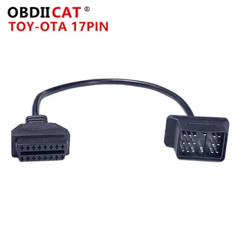 Toyota 17 tűs - 16 tűs OBD2 adapterkábel vezeték diagnosztikai interfészéhez OBD 2 17 PIN hosszabbító kábel