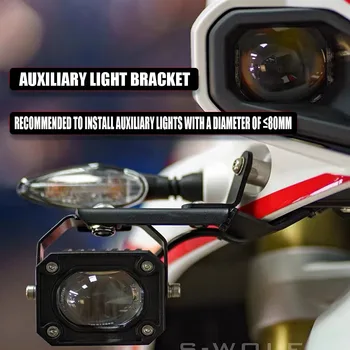  Motorkerékpár LED fényszóró távolsági bilincsek Konzol csőre szerelhető ködlámpa kiegészítő lámpatartó Colove 450 Rally számára