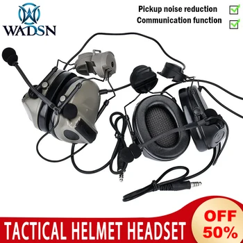 WADSN katonai taktikai sisak headset Comtact II zajcsökkentő fejhallgató sisakokkal CSS játék lövés fülhallgató U94 PTT