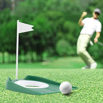 1 darab golf felrakó korong, felhelyezés és aprítás gyakorló eszköz, beltéri és kültéri levehető gyakorlóeszköz, zöld lyuk csésze