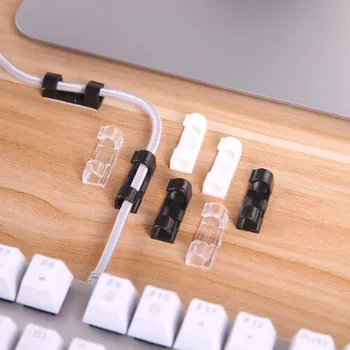 Rugalmas kábelrendező klipek USB kábelrendező Műanyag USB kábel Winder védő kábelkötegelők Kábeltartó