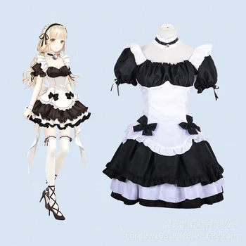 2022 fekete aranyos lolita szobalány ruha lány aranyos szobalány cosplay jelmez anime show nappali ruha ruhák csoda meleg