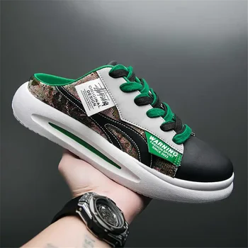 Fekete demi-szezon férfi lélegző tornacipők Gördeszkás cipők a zöld sapatos miatt a férfiak számára sport kiadások sapateni hit YDX2