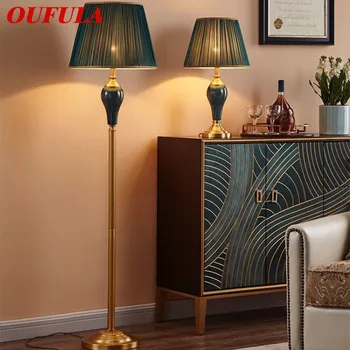 OUFULA modern kerámia állólámpa LED Nordic Creative Fashion állóvilágítás otthoni nappalihoz Hálószoba tanulmányi dekoráció