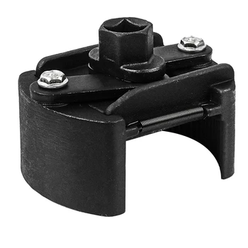 Univerzálisan állítható kétpofás olajszűrő Kulcs szűrő 60-80Mm Szűrőkulcsok eltávolító Acél Üzemanyag-öntött kétkarom fekete