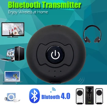  Többpontos Bluetooth audio adó TV PC-hez Csatlakoztasson 2 fejhallgatót 3,5 mm-es AUX alacsony késleltetésű sztereó vezeték nélküli adapter fejhallgatóhoz