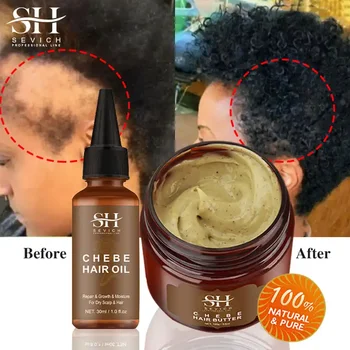 Gyors hajnövesztő szett Chebe olaj vontatási alopecia hajmaszk törésgátló veszteség megakadályozza a kopaszodást Fejbőr kezelés Hajápolási termékek