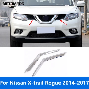 Nissan X-trail Xtrail Rogue 2014 2015 2016 2017 króm első felső rács Grillcsík fröccsöntő díszítő kiegészítők Autó stílus