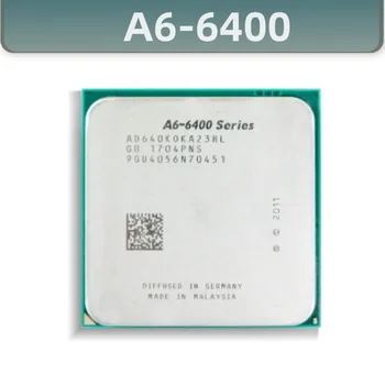 A6 sorozatú A6-6400K A6 6400 A6 6400K 3.9G Használt 65 W-os kétmagos CPU processzor AD640KOKA23HL/AD640BOKA23HL foglalat FM2
