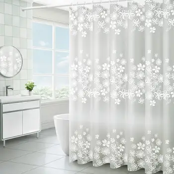 Vízálló zuhanyfüggöny penészálló tartós fürdőszobai képernyők Modern nyomtatott fürdőkádfüggönyök ablakokhoz Fürdőszoba dekoráció