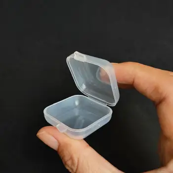 Műanyag doboz Kis tárgyak Átlátszó csomagolódobozok Erős fülbevalók Gyűrűk Tároló doboz Téglalap alakú négyzet alakú szervezet Tárolás Mini