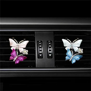Autó légkondicionáló frissítő Aranyos pillangó parfüm klip dekoráció Car Outlet Auto kiegészítők