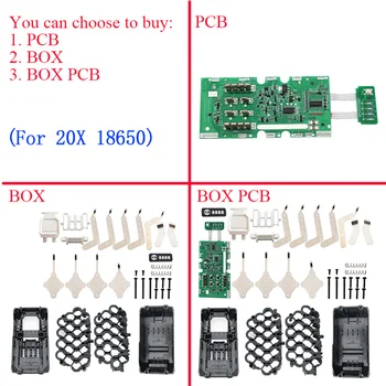 20 X 18650 Li-ion akkumulátor tok PCB töltő áramköri kártya héjdoboz MAKITA 40V BL4040 BL4025 BL4050 BL4080 házak DR40RC