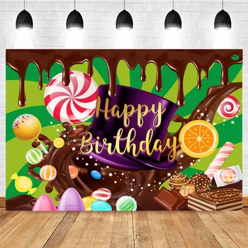 Mocsicka Boldog születésnapot fotózás háttér Csokoládégyár dekoráció Gyermek születésnapi zsúr fotó Háttér Stúdió kellékek