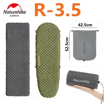 New Naturehike R3.5 téli meleg hálószőnyeg 20D nylon TPU ultrakönnyű kültéri túrázás kemping felfújható matrac ingyenes légzsák