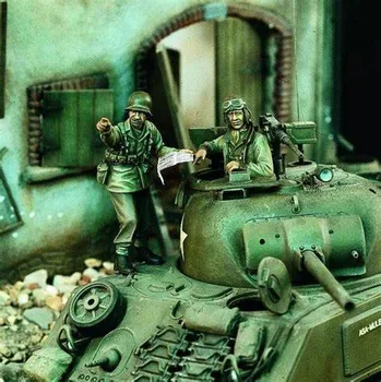 1/35 Gyanta figura modellkészletek Amerikai gyalogság Történelem Katonai Összeszereletlen és festetlen