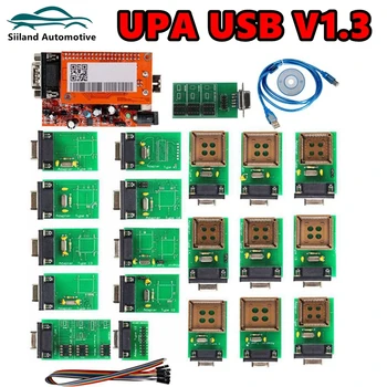 UPA USB V1.3 programozó diagnosztikai eszköz UPA-USB teljes adapterrel Ingyenes szállítás Tuningeszközök ECU soros programozó Ingyenes szállítás