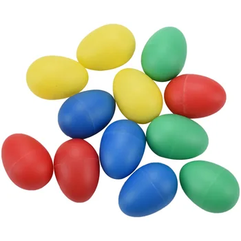 12db műanyag tojásrázó készlet 4 különböző színnel, ütőhangszerek zenei tojás Maracas gyermek gyerekjátékok