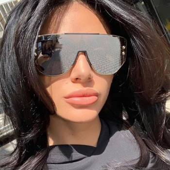 2019 Új Fashion Square napszemüvegek Nők Túlméretezett Uniszex Kiváló minőségű napszemüvegek Női luxus árnyalatok Nagy keretes szemüveg Női