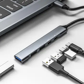 USB C hub 4 port USB C típusú USB 3.0 hub elosztó adapter MacBook iPad Galaxy Note 10 S10 USB hub