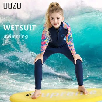 2023 Új 2,5 mm-es gyermek búvárruha hosszú ujjú osztott búvárruha Fiú és lány strandfényvédő és meleg szörfruha