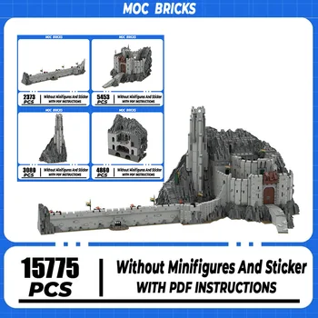Mágikus gyűrűk Moc építőelemek Filmjelenet UCS kastély Deep Valley modell Technológiai kockák DIY összeszerelés Utcakép játékok Ajándékok