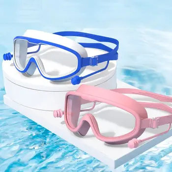 Vízálló, párásodásgátló gyermek úszószemüveg füldugóval Nagy felbontású úszószemüveg Széles látószögű szemüveg Gyermek védőszemüveg