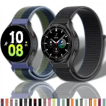 Nylon hurok Samsung Galaxy Watch 6 5 Pro/4/classic/gear S3 Frontier/aktív sport karkötőhöz Huawei Watch Gt2 3 22mm 20mm szíj