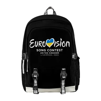 Eurovíziós 2023-as táska Eurovíziós Dalfesztivál cipzáras hátizsák Iskolatáska Egyedi Daypack Traval táska Oxford szövet