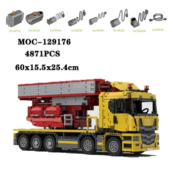 Építőelem MOC-129176 Hídvizsgáló jármű Nagy nehézségű illesztés Építőelemek Felnőtt és gyermek játék ajándékok
