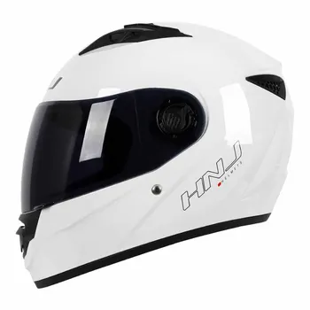 Free Size fehér teljes arcú motoros sisak kopásálló fejvédő Lélegző motocross Kask zuhanásgátló motorkerékpár kiegészítők