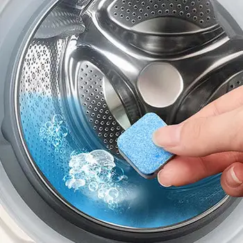 Automata mosógép tisztító 12 db tabletta mosógép pezsgő mélytisztító mosóruha lágyító Távolítsa el a szennyeződést Tisztító