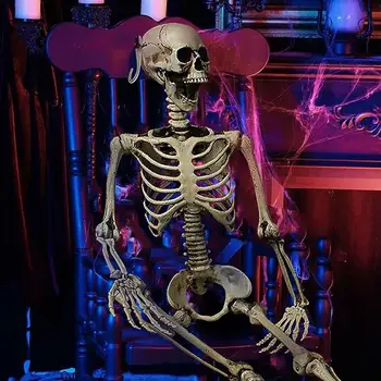 90CM Halloween kísértetjárta ház kellékek csontváz száraz hadtest csontváz gyermek titkos szoba csontfej dekoráció