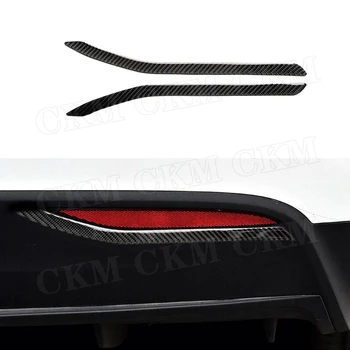  szénszálas autó hátsó reflektor ködlámpa díszítőszalag keret Díszítő matricák a Tesla Model X 2015-2019 Auto Car Styling