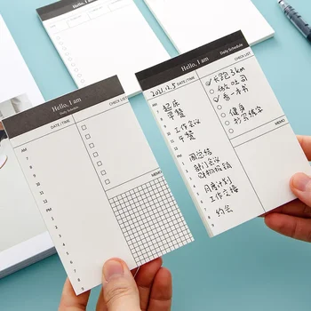 Napi tervező jegyzetfüzet-naptárak ellenőrzőlista 50 lap Irodai üzleti ütemterv az iskolai felszerelésekhez Napirend