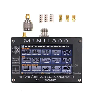 MINI1300 5V/1.5A HF VHF UHF antennaanalizátor 0.1-1300MHZ frekvenciaszámláló SWR mérő 0.1-1999 4.3