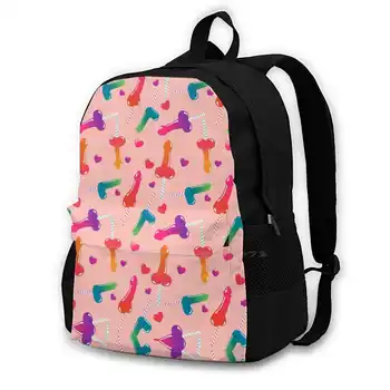 Színes nyalóka varrat nélküli patterm divat utazási laptop iskolai hátizsák táska nyalóka fasz varrat nélküli mintás cukorka rózsaszín