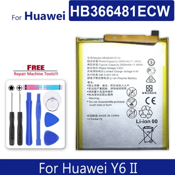 HB366481ECW akkumulátor Huawei P10 / P20 Lite Mobile Bateria számára