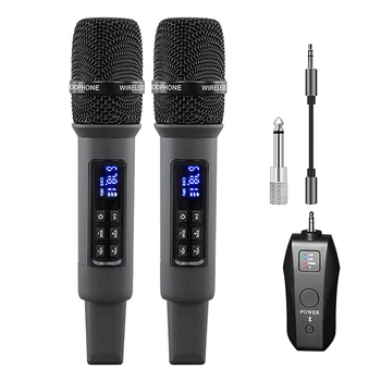  UHF vezeték nélküli kézi karaoke mikrofonrendszer Bluetooth vevő professzionális otthoni zengetés magas és mély