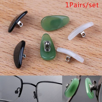 100% vadonatúj 1 pár Jade csúszásgátló orrpárna ragasztható becsavarható orrpárnára szemüveg kiegészítőkhöz
