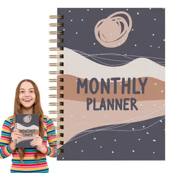 Planner Book 2024 Planner spirális kötésű naptárkönyv sima írással Időgazdálkodási tervező az idő és a feladatok megszervezéséhez