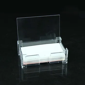 1 db átlátszó íróasztal polcdoboz tároló kijelző állvány akril műanyag átlátszó asztali névjegykártya tartó hely kártyatartó