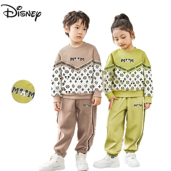 Disney Sport ruha szett Kawaii rajzfilm Mickey egér Minnie stílusos és kényelmes lány fiú kétrészes gyerek gyermek öltöny 2Db